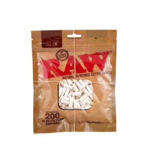 Cajas de Filtros RAW Slim – Bolsas con 200 filtros de algodón natural