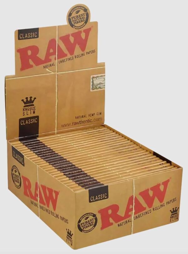 Cajas de Papel RAW King Size Slim – Papel Largo Natural sin Aditivos