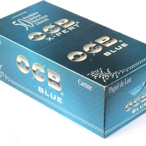 Caja de Papel OCB Blue Xpert – 50 libritos de papel ultrafino