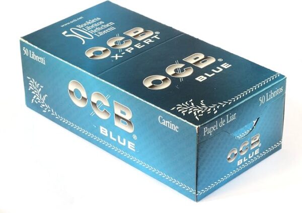 Caja de Papel OCB Blue Xpert – 50 libritos de papel ultrafino