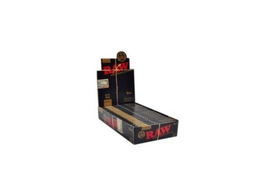RAW Black 1¼ – Caja de 24 libritos de papel ultrafino sin refinar