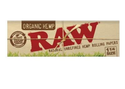 RAW Organic 1¼ – Papel de liar ecológico sin blanquear (Caja 24 unidades)