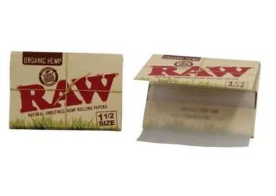 Caja RAW Organic 1½ – Papel de fumar ecológico sin refinar (24 librillos)