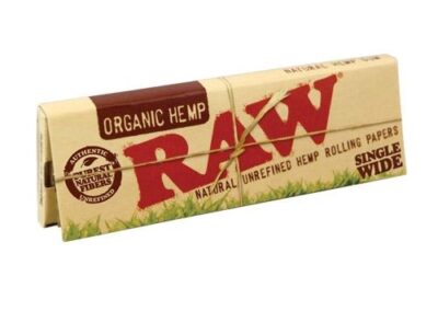 RAW Organic Single Wide – Papel de liar corto ecológico (Caja 50 libritos)
