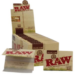 Caja RAW Organic 1½ – Papel de fumar ecológico sin refinar (24 librillos)