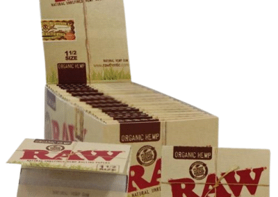 Caja RAW Organic 1½ – Papel de fumar ecológico sin refinar (24 librillos)