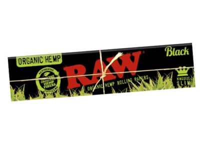 RAW Black Organic King Size Slim | Papel de Liar Ecológico (Caja 50 uds)