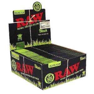 RAW Black Organic King Size Slim | Papel de Liar Ecológico (Caja 50 uds)